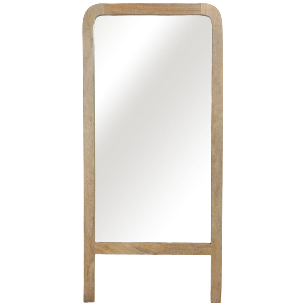 Leaner Footed Mirror, Natural
