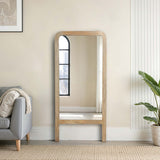 Leaner Footed Mirror, Natural