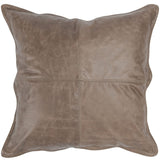 SLD Leather Pillow, Sandstorm Taupe