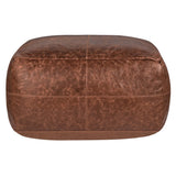Leather Pouf, Kona Brown-Furniture - Chairs-High Fashion Home