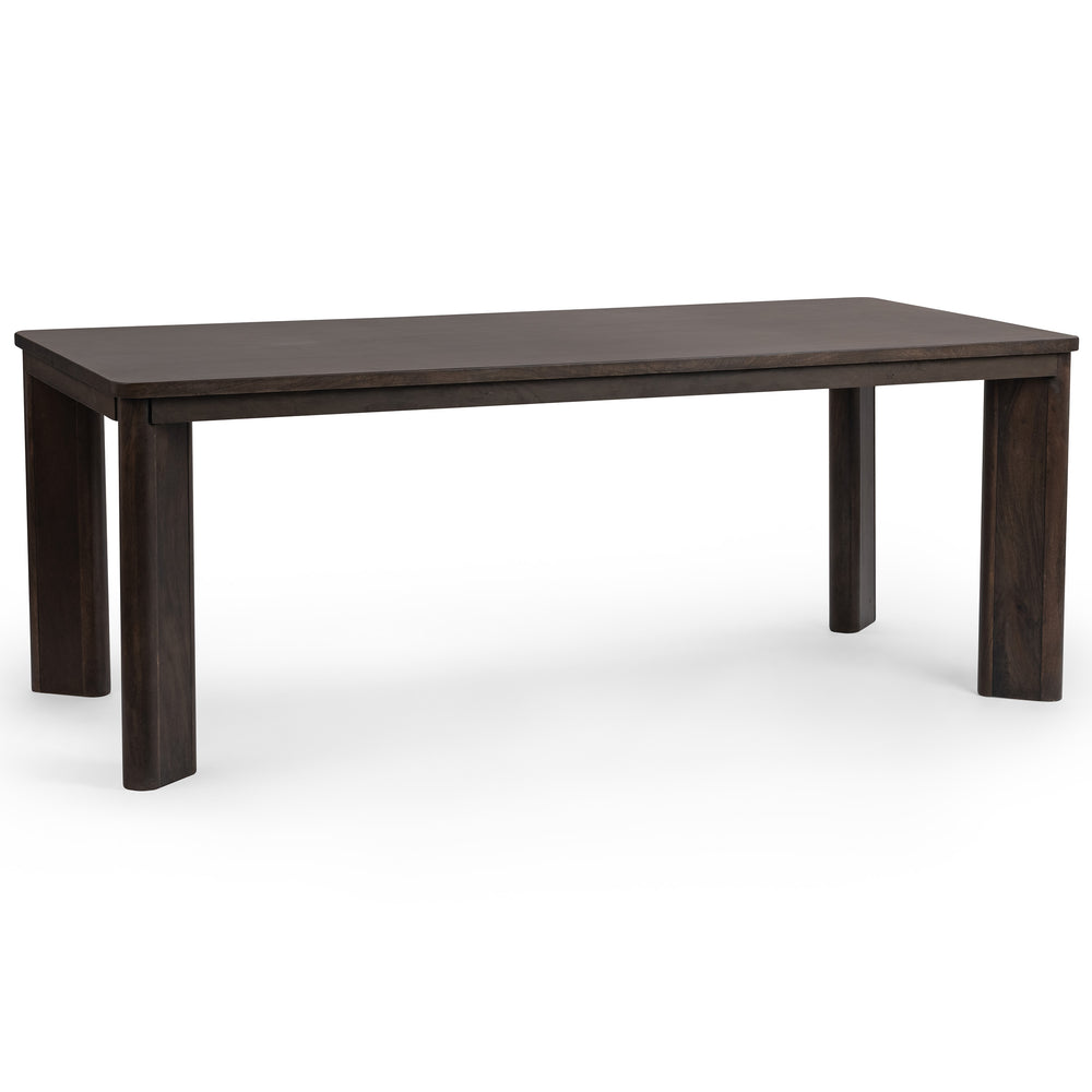 Ledro Dining Table, Dark Brown-Furniture - Dining-High Fashion Home