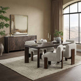 Ledro Dining Table, Dark Brown-Furniture - Dining-High Fashion Home