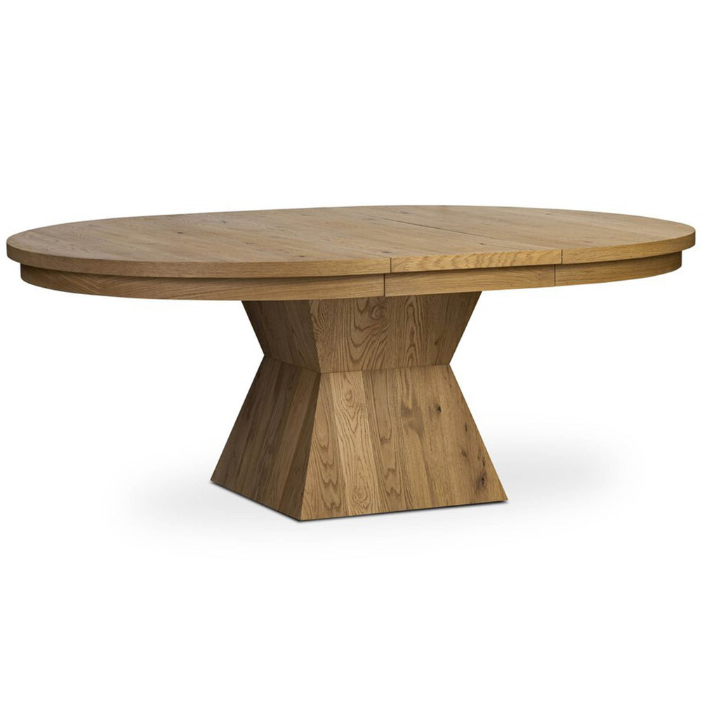 Leif Round Extension Dining Table, Aged Natural by Four Hands