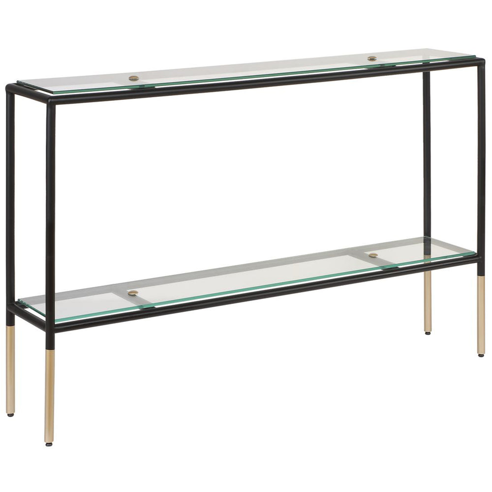 Leigh Console Table, Black-Furniture - Accent Tables-High Fashion Home