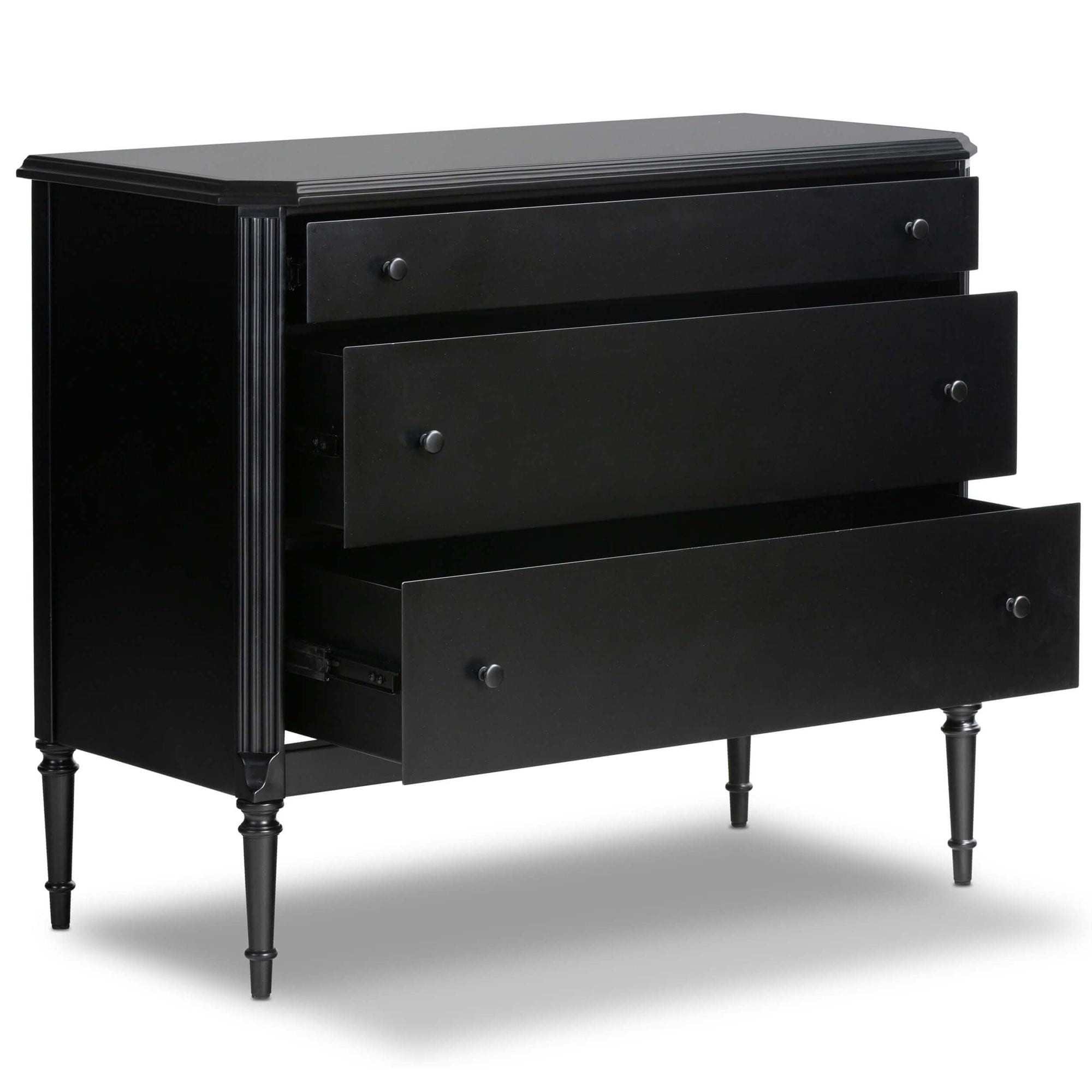 Lendon 3 Drawer Dresser, Black by Four Hands High Fashion Home Lendon 3 Drawer Dresser, Black by Four Hands High Fashion Home