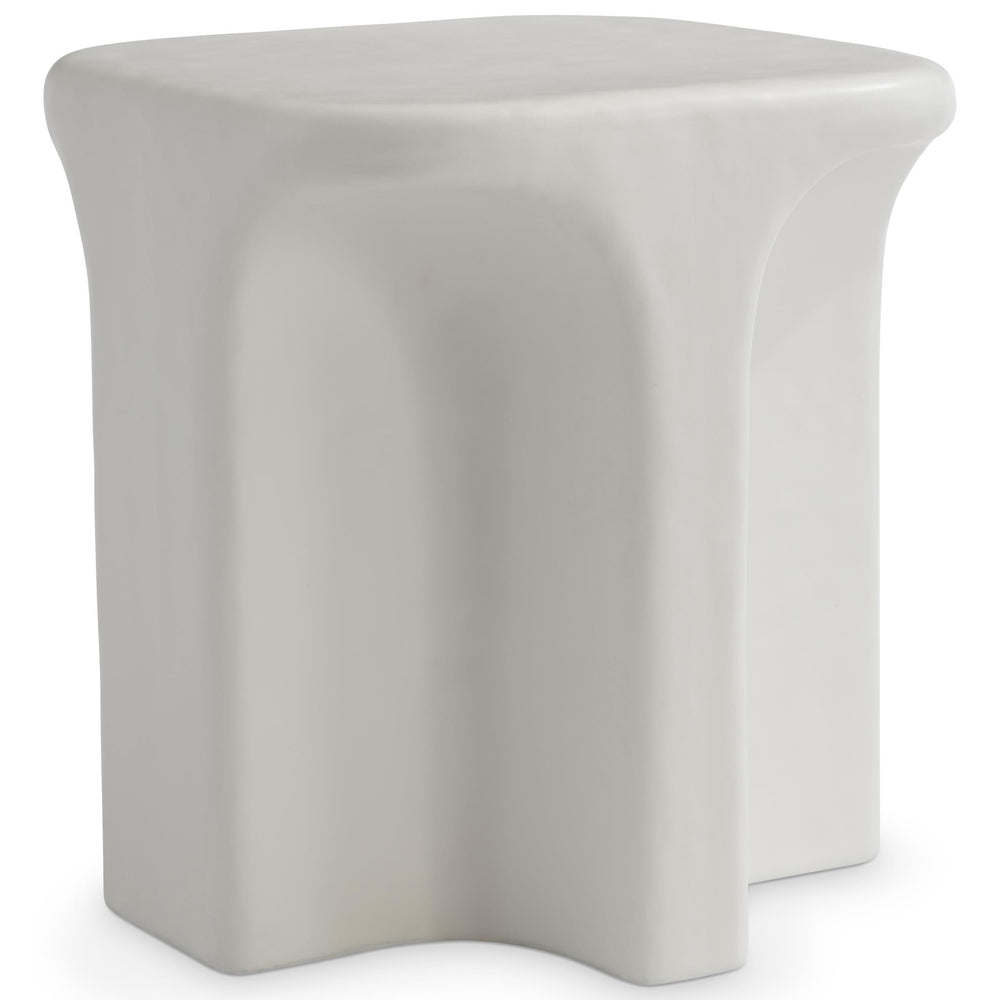 Lennox Outdoor Side Table, Chalky White-Furniture - Outdoor-High Fashion Home