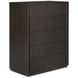 Leo 5-Drawer Dresser, Smoked Black by Four Hands-Furniture - Bedroom-High Fashion Home