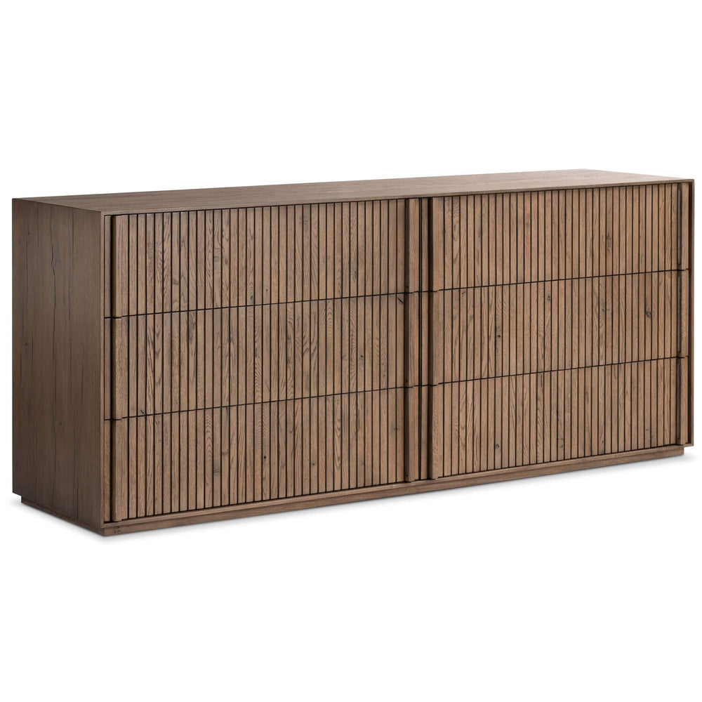 Leo 6 Drawer Dresser, Rustic Grey by Four Hands