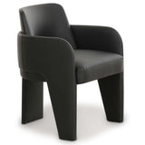 Leo Performance Vegan Leather Dining Chair, Black-Furniture - Dining-High Fashion Home