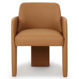 Leo Performance Vegan Leather Dining Chair, Tan-Furniture - Dining-High Fashion Home