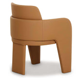 Leo Performance Vegan Leather Dining Chair, Tan-Furniture - Dining-High Fashion Home