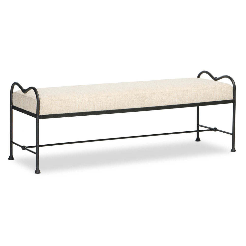 Leona Bench, Yuma Cream by Four Hands-Furniture - Benches-High Fashion Home