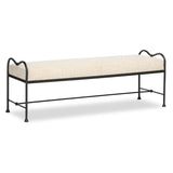 Leona Bench, Yuma Cream by Four Hands-Furniture - Benches-High Fashion Home