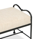 Leona Bench, Yuma Cream by Four Hands-Furniture - Benches-High Fashion Home