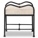 Leona Accent Stool, Yuma Cream by Four Hands-Furniture - Benches-High Fashion Home
