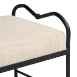 Leona Accent Stool, Yuma Cream by Four Hands-Furniture - Benches-High Fashion Home