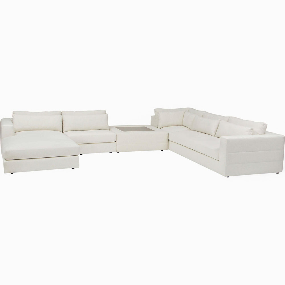 Leone Sectional, Identify Ivory-Furniture - Sofas-High Fashion Home