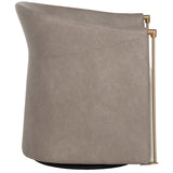 Leontine Swivel Chair, Meg Taupe/Ivanhoe Mineral-Furniture - Chairs-High Fashion Home