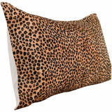 Leopard Hide Lumbar pillow, Camel/Black