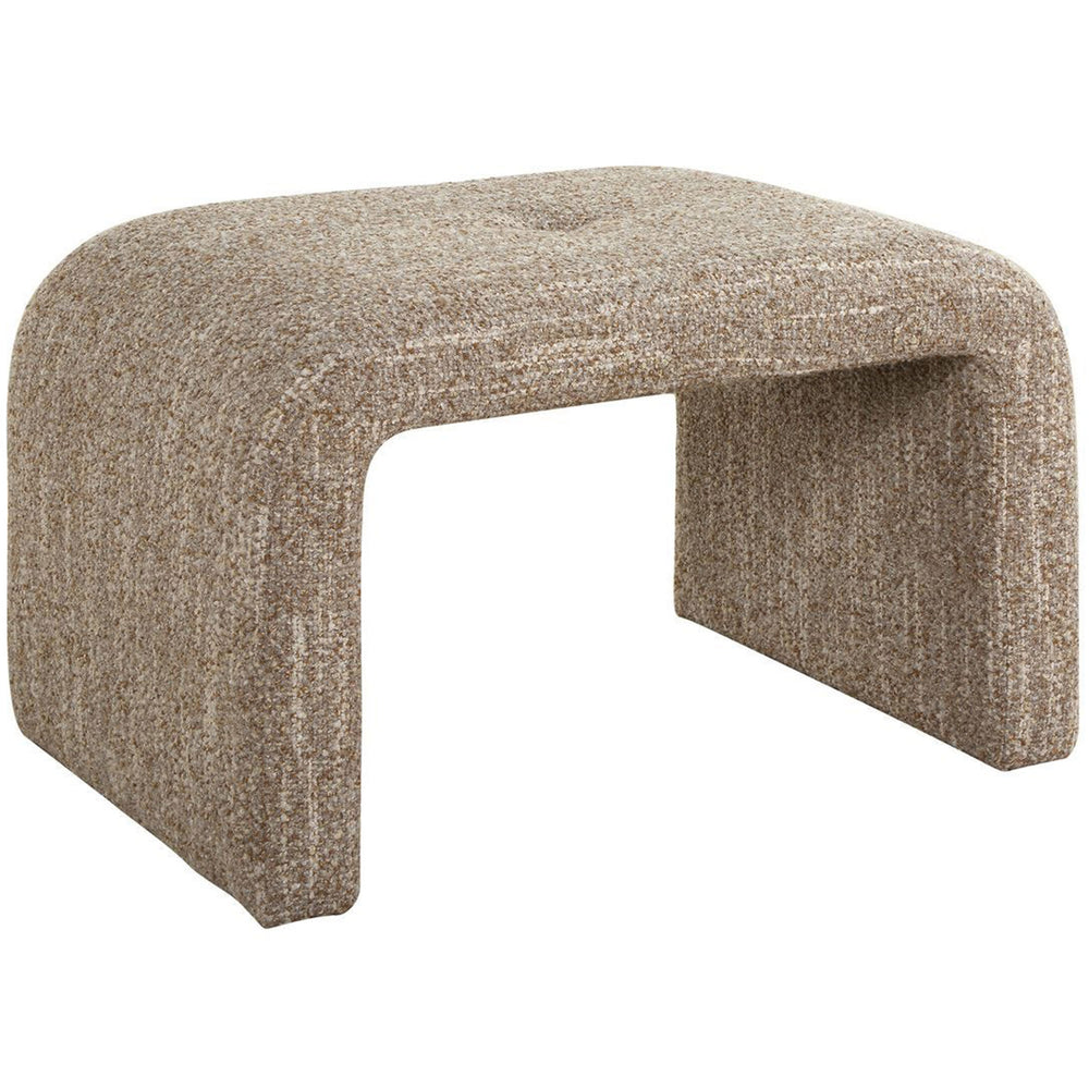 Leora Small Bench, Beige-Furniture - Benches-High Fashion Home