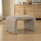 Leora Small Bench, Beige-Furniture - Benches-High Fashion Home