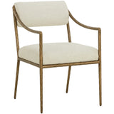 Leticia Dining Arm Chair, Geralt Linen-Furniture - Dining-High Fashion Home
