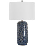 Leya Table Lamp, Blue-Lighting-High Fashion Home