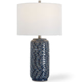 Leya Table Lamp, Blue-Lighting-High Fashion Home