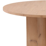 Lia Round Dining Table, Light Natural