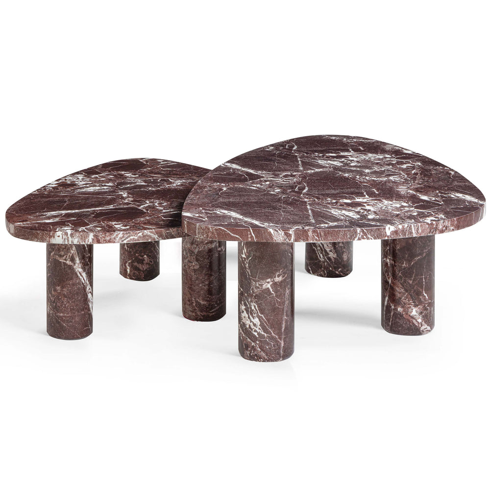 Libby Nesting Coffee Table Set, Red Lavento