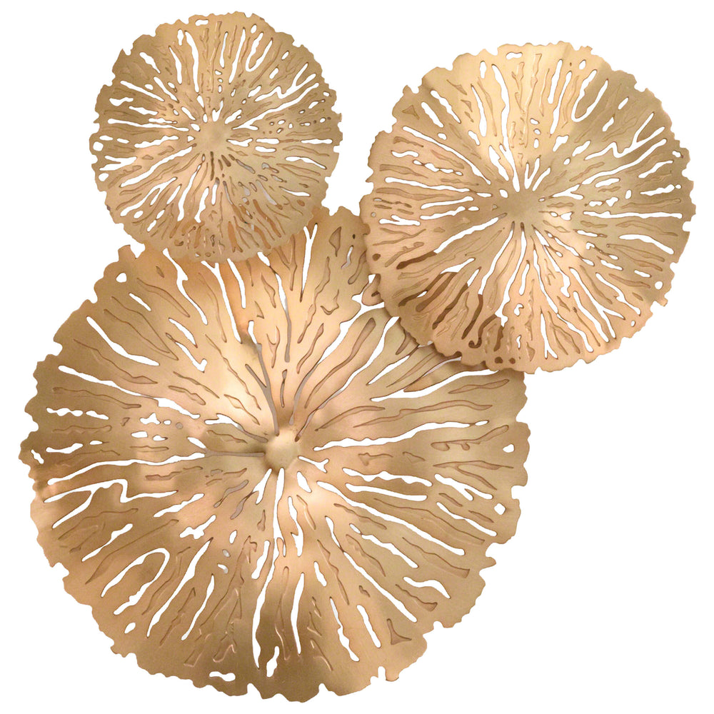 Lily Pad Clusters, Antique Brass