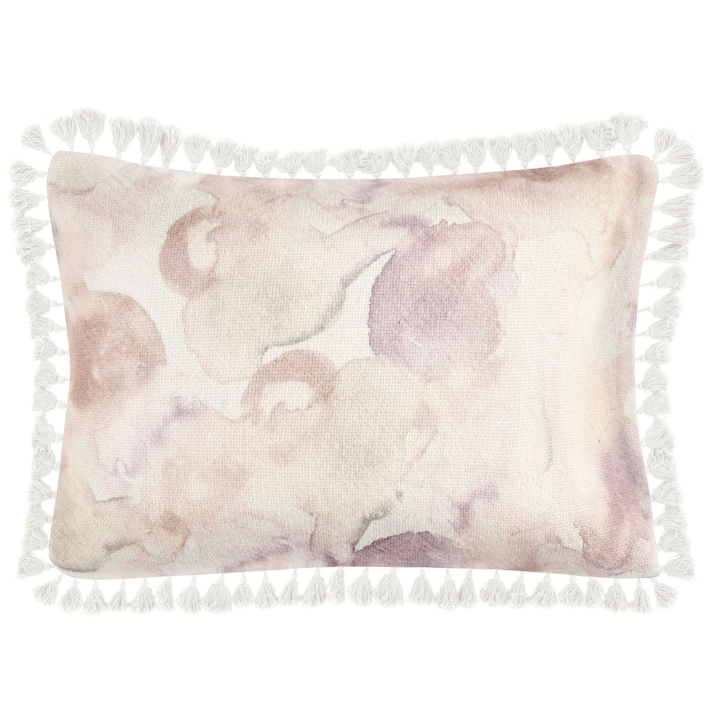 Lily Peach Lumbar Pillow, Pink Multi-Accessories-High Fashion Home