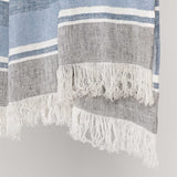 Lima Throw, Capri Blue/Dark Gray