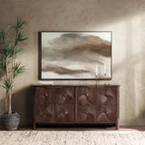 Lina 4 Door Cabinet, Kona Brown-Furniture - Storage-High Fashion Home