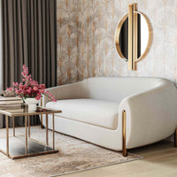 Lina Sofa, Cream-Furniture - Sofas-High Fashion Home