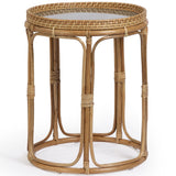Lindy Rattan Side Table, Natural-Furniture - Accent Tables-High Fashion Home