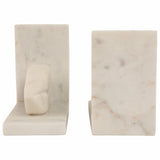 Lips Bookends, White Marble-Accessories-High Fashion Home
