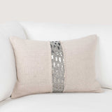 Lira Lumbar Pillow, Natural/Silver