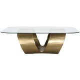 Livianna Coffee Table, Antique Brass-Furniture - Accent Tables-High Fashion Home