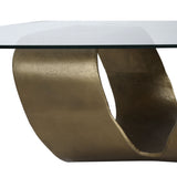 Livianna Coffee Table, Antique Brass-Furniture - Accent Tables-High Fashion Home