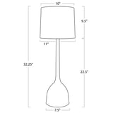 Logan Buffet Lamp, Natural Brass