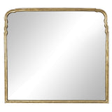 Loire Mantle Mirror, Antiqued Gold Leaf