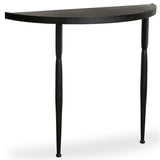 Lois Demilune Console Table, Textured Iron by Four Hands