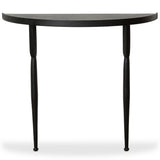Lois Demilune Console Table, Textured Iron by Four Hands
