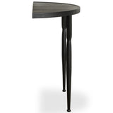 Lois Demilune Console Table, Textured Iron by Four Hands