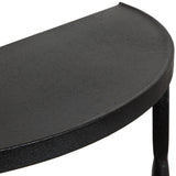 Lois Demilune Console Table, Textured Iron by Four Hands