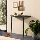 Lois Demilune Console Table, Textured Iron by Four Hands