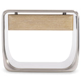 Lomond Nightstand, Brushed Stainless-Furniture - Bedroom-High Fashion Home