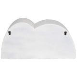 Long Curved Wall Storage, White