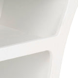 Long Curved Wall Storage, White